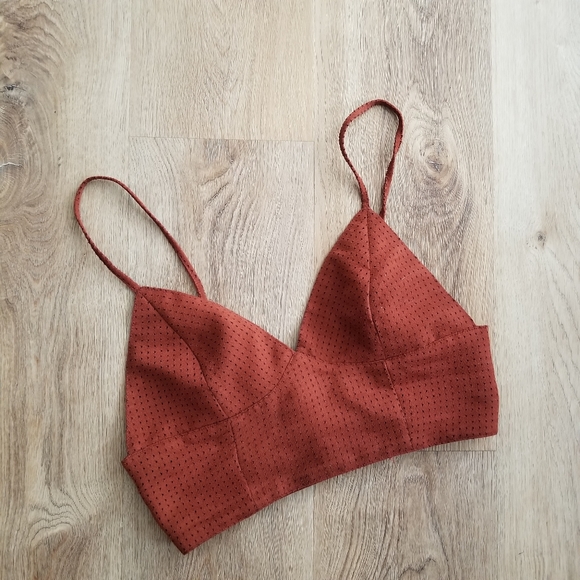 Princess Polly Tops - Burnt orange tank crop top